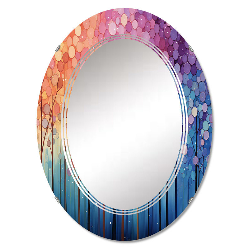 Berilo - Miroir mural moderne ovale, 36 po x 24 po
