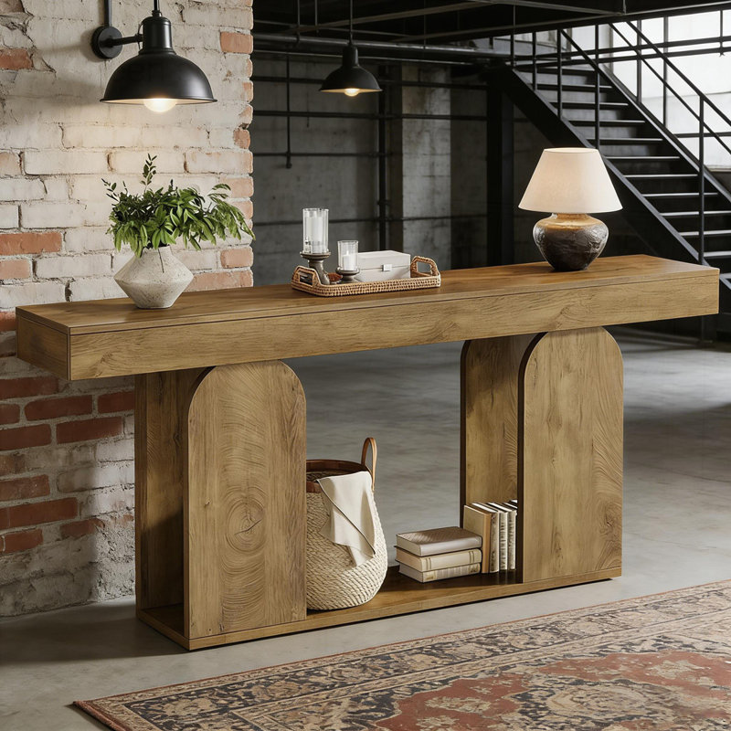 Stylish Sofa Table, Light Brown