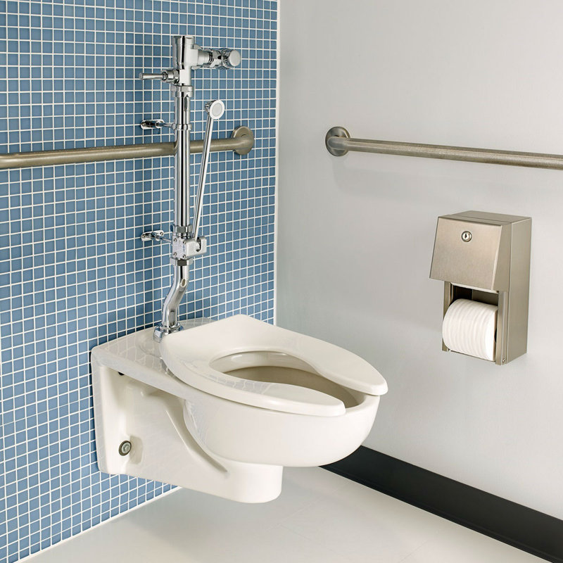 White Ceramic Wall-Hung Elongated Toilet Bowl
