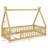 Tent-Shaped Teepee Bed With Safety Rails-156248337