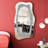 Faustine Irregular Wall Mirror with Crushed Diamonds