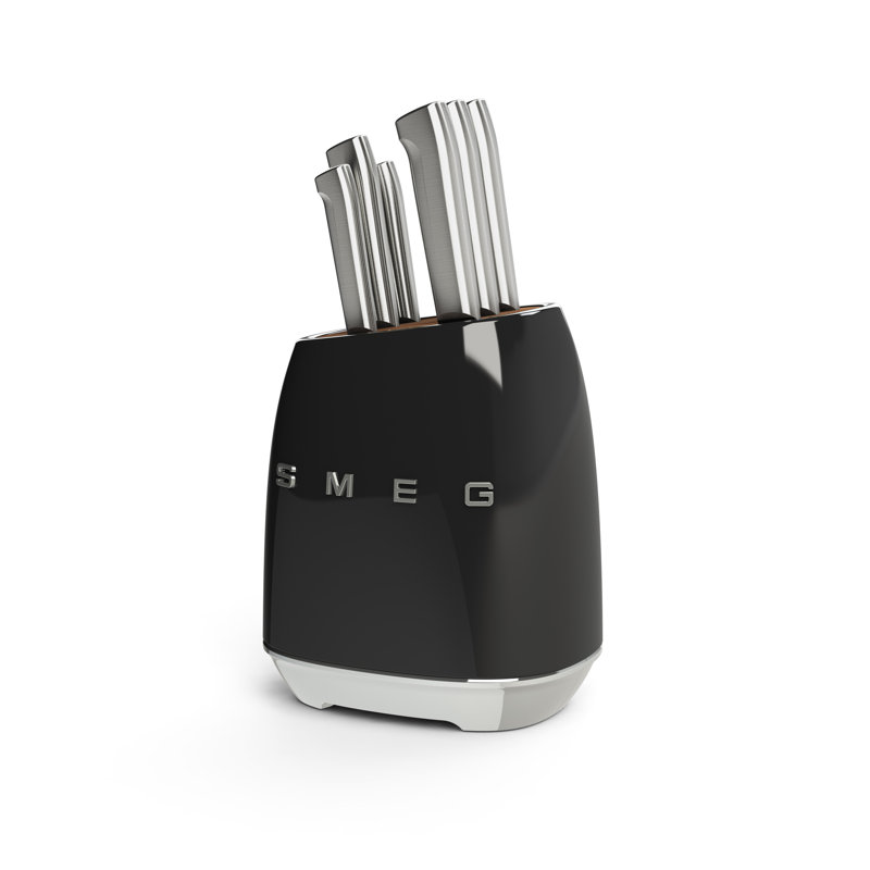 Ensemble de blocs à couteaux 7 pièces SMEG, Noir