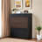 Black & Walnut  Extendable & Rotating Shoe Cabinet With 1 Drawer, 90-Degree Corner Cabinet, Multifuctional Storage Combination Cabinet For Living Room, Hallway, Entryway