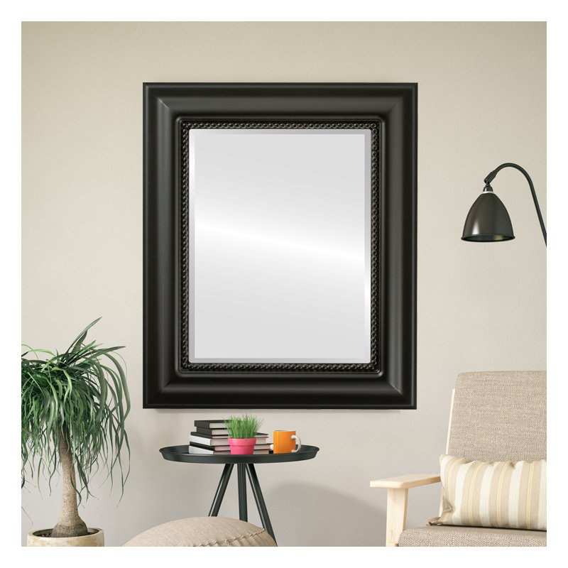 Witney Rectangle Mirror, 21" H x 17" W, Matte Black