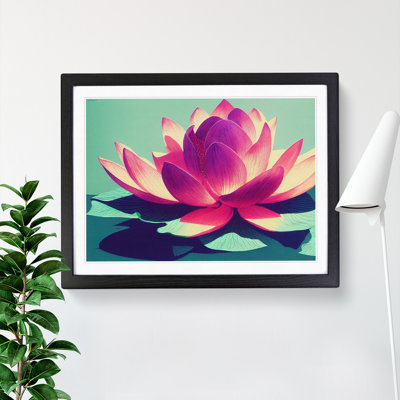 Flowing Lotus Flower - Framed Print