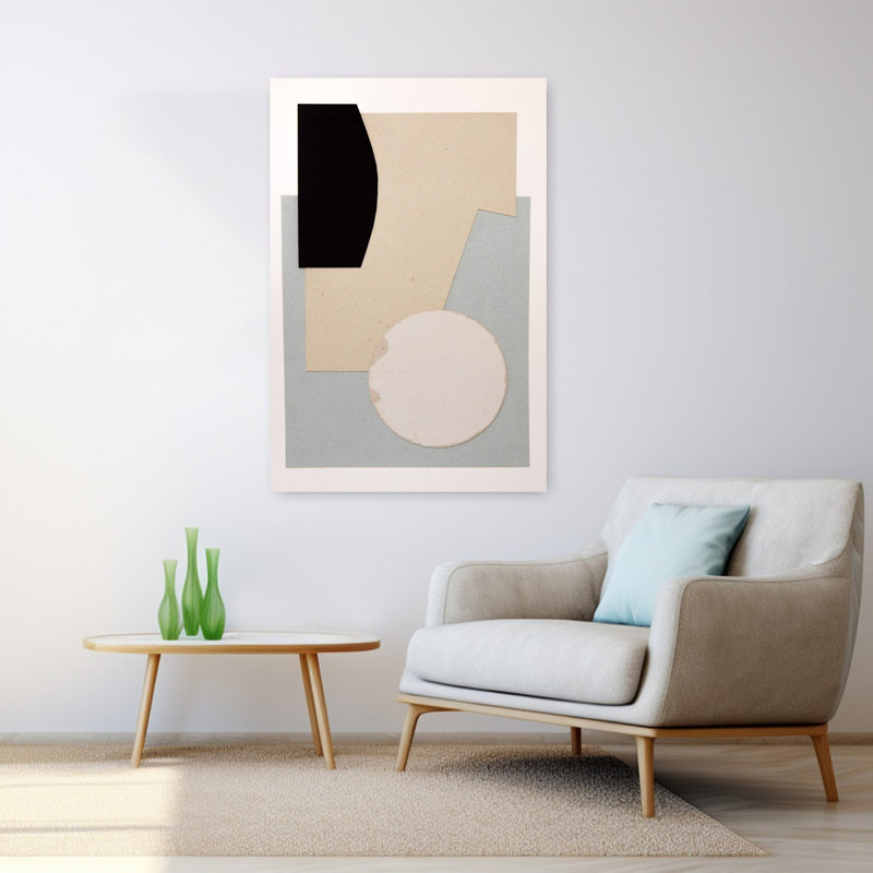 Art contemporain contemporain abstrait géométrique, H 48 po x l 32 po