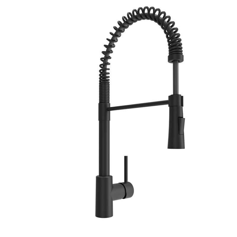 Robinet de cuisine rétractable Livenza 2.0, Noir mat