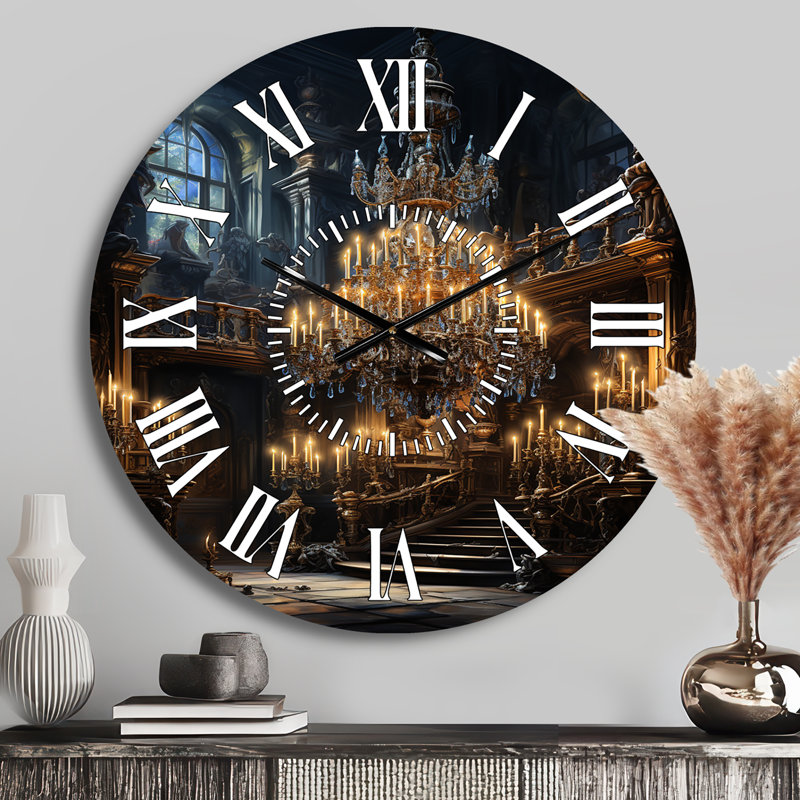 Horloge murale Baroque Dramatic Splendor II - Glam, Médium