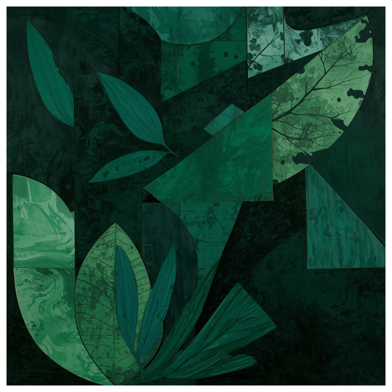 Coussins décoratifs à feuilles géométriques vertes, 14 X 14 pouces