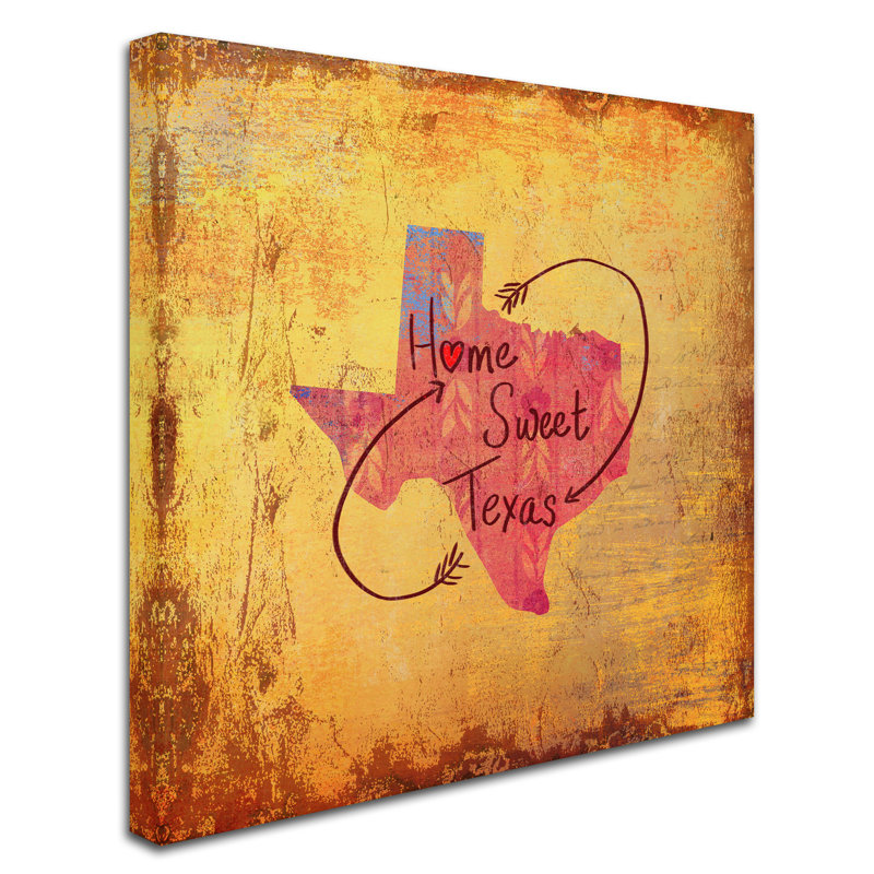 « doux texas », reproduction d’impression sur toile tendue, art licensing studio pi, H 35 po x l 35 po