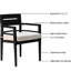 Chaises d'extérieur en noir Ember - 4 pièces en aluminium avec coussins de patio durables, style