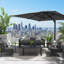 Grand parasol de patio en porte-à-faux carré 10 pi avec rotation à 360 °-2058401848