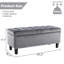 Worcester 104.9Cm Wide Velvet Tufted Rectangle Standard Ottoman with Storage-2036337374