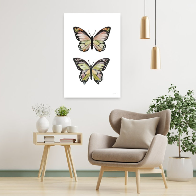 Papillons d'été, art contemporain de papillons, H 36 po x l 24 po