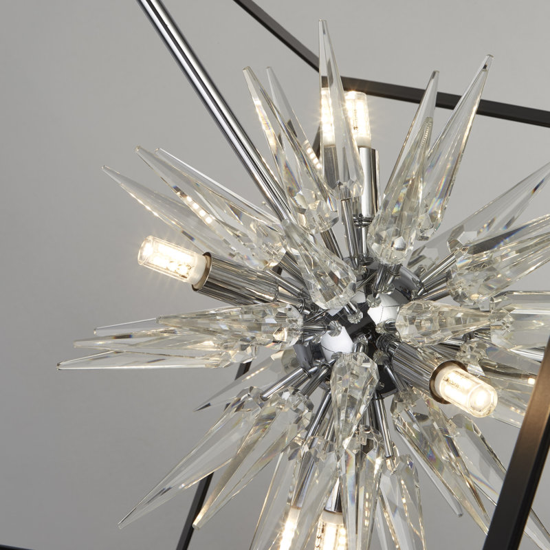 Cheryll 6 - Light Chrome Square/Rectangle Pendant