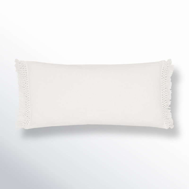 Keta Rectangular Cotton Pillow Cover & Insert, Dove