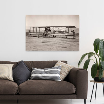 1910S Glenn Curtiss In Wright Brothers Airplane 1910 Classic Retro Vintage Wall Art