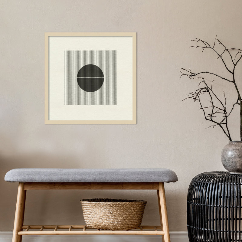 «Nyamal Paper Objet No 5» par le studio MIUUS, reproduction d'art encadrée, H 21 po x l 21 po, Brun