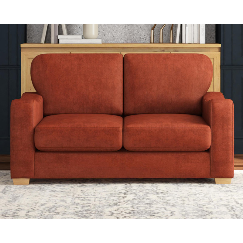 Theadford Two Seater, Fixed Back, Olive