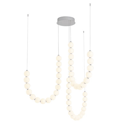 Akoya 48 Light Chrome dimmable LED Chandelier