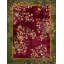 Antique Art Deco Chinese Floral Green, Red 1920s Rug