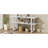 Narrow Console Table with Marble-Effect Top, Retro Entryway Table with Open Shelf, Sofa Table for Entryway, Hallway and Living Room (Espresso)-1882794805