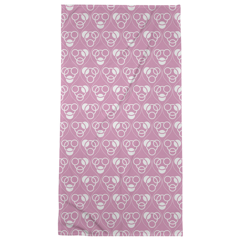 Jordao Beach Towel, Pink/White