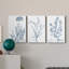 Antique Botanical in Blue V - Ensemble de 3 peintures sur toile tendue-1212726440