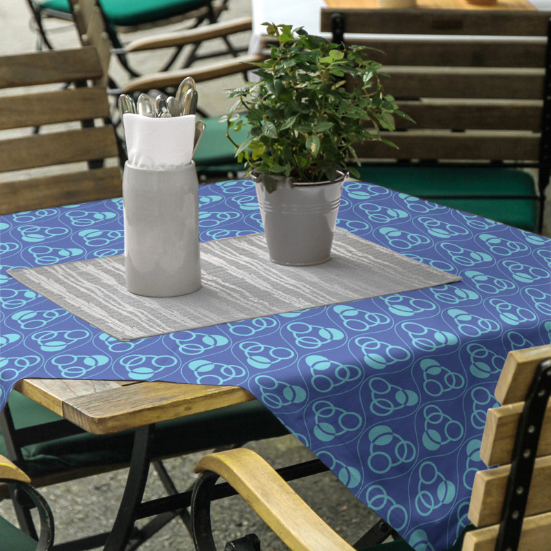Nappe classiques des cercles et des vagues, Bleu / bleu sarcelle