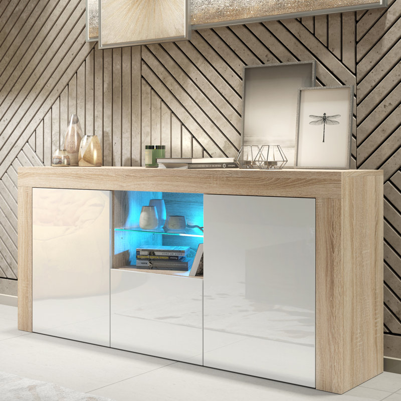 Bimlesh TV Stand for TVs up to 48", Oak/White