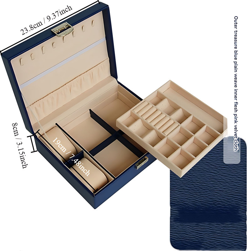 Boîte à bijoux +, Bleu marine