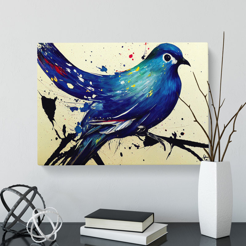 Dove Bird Splash Vol.3 Abstract - Wrapped Canvas, 35cm H x 50cm W x 3cm D
