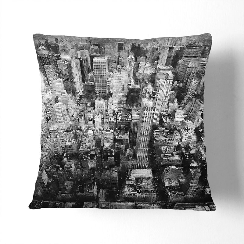 Square Cushion, 40cm H x 40cm W x 15cm D, Black