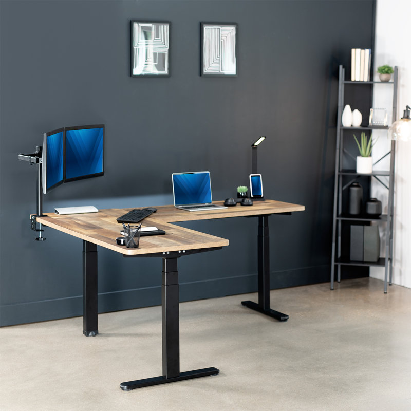 Bureau d'angle debout 83 po x 60 po Vivo Electric, Noir