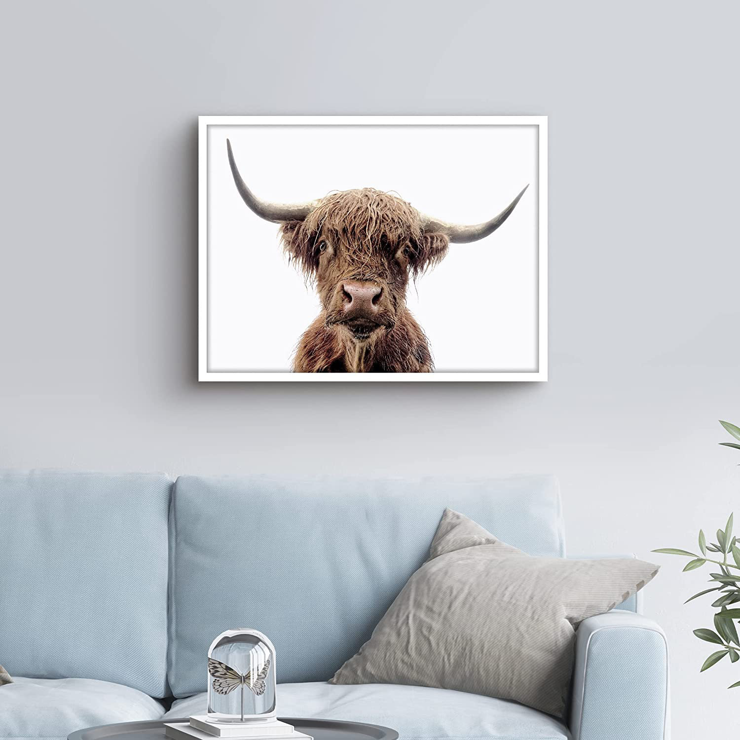 SIGNLEADER Framed Wall Art Print Thin Brown Highland Cow Portrait Animals  Wilderness Photography Realism Farmhouse/Country Multicolor Warm For Living  Room, Bedroom, Office Single Picture Frame Print Wayfair Canada