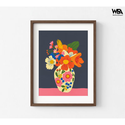 Vase par Gigi Rosado, idée de décoration de vase floral, impression de bouquet de fleurs, impression de peinture de fleurs sauvages, idée de décoration de chambre de fille