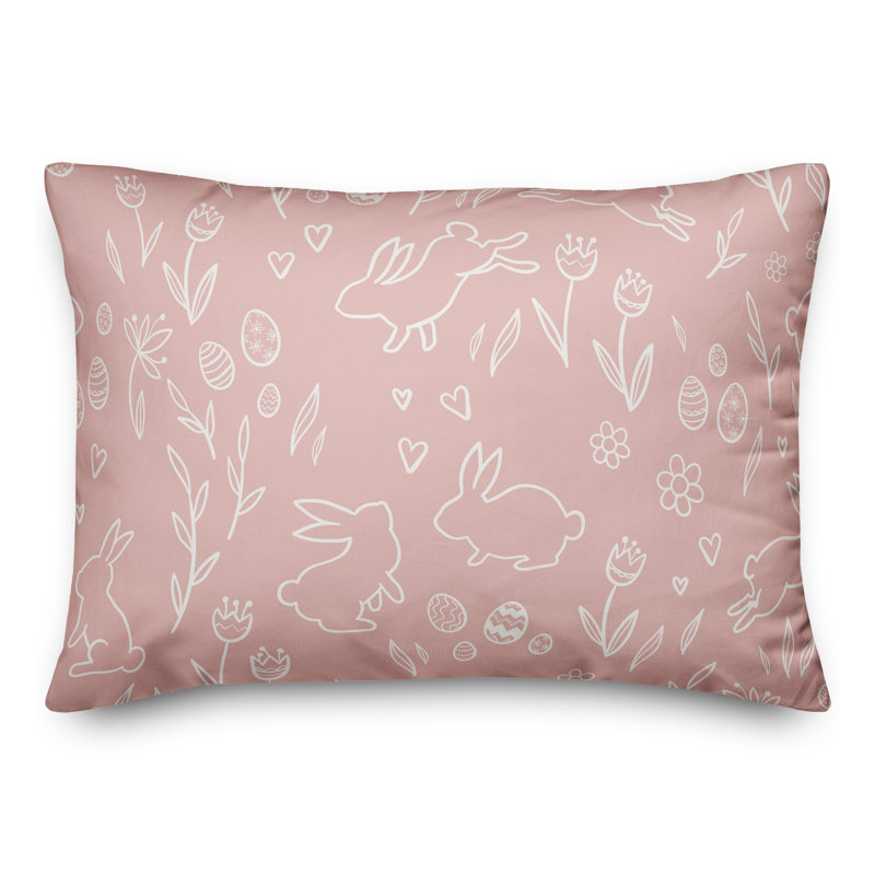  Floral Polyester Throw Pillow