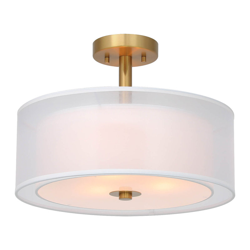 Plafonnier semi-encastré cylindrique 3 lumières Modern
