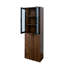 Vitrine 69,29 "avec tablette à 4 niveaux et 2 portes en verre pour le bureau