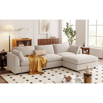 Canapé modulaire convertible en tissu avec méridienne réversible Modern Sofau_STYLE Upholstery