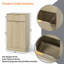 Armoire poubelle inclinable 10 gallons Woodgrain avec tiroir à texture ondulée et bac coulissant