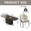 Ensemble de table de salle à manger 86,61 "moderne ovale noir avec 8 chaises pour la cuisine, le bar et le salon-98321436-68311161-68311166