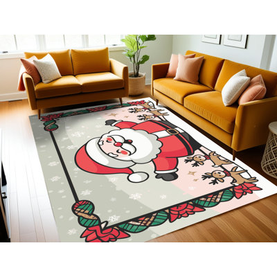Tapis de vacances d'hiver de Noël lavable The Holiday Aisle®