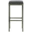 Ensemble de 2 tabourets de bar avec repose-pieds standard en acier gris de style industriel durable