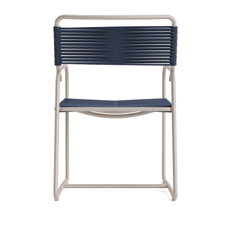 Walter Lamb Outdoor Lounge Chair, Dove Smooth/Marine