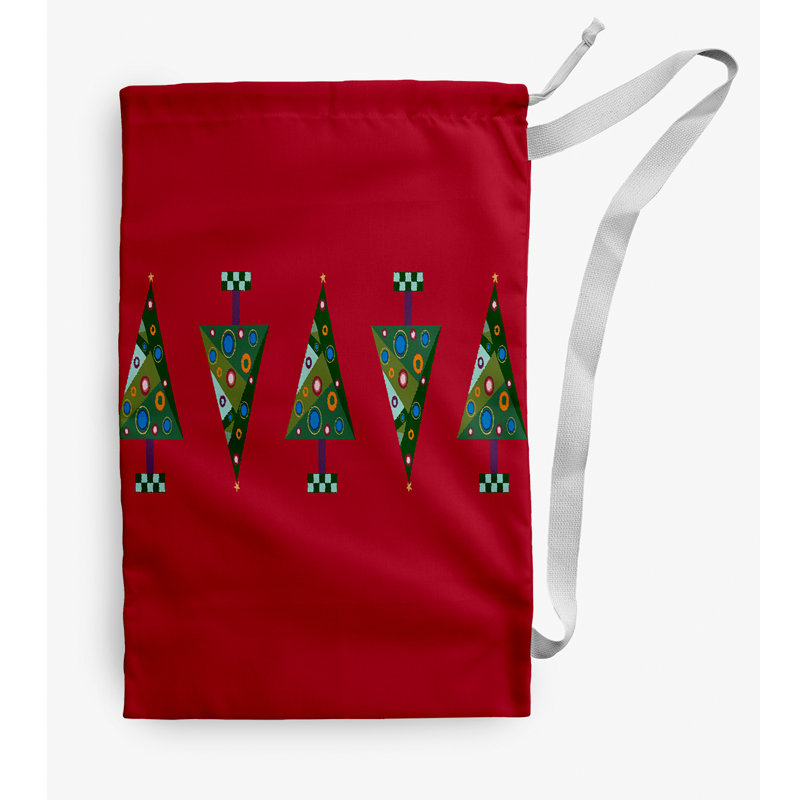 Fabric Laundry Bag with Handles, Small (29" H x 18" W), Red