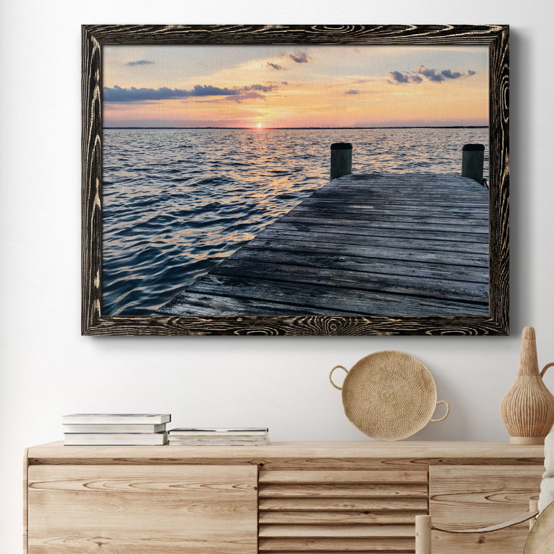 Dover Beach - reproduction de photo sur papier encadrée, H 31,5 po x l 23,5 po x P 1,5 po, Noir