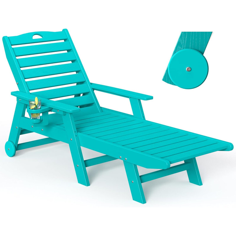 Chaise longue d'extérieur inclinable en PEHD , Aruba