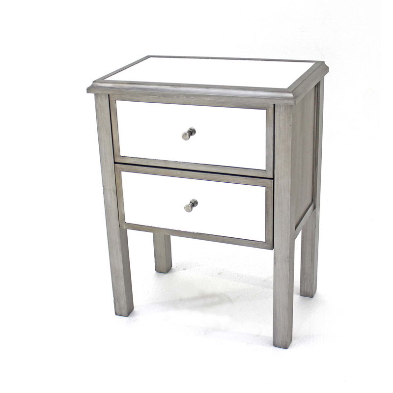 Commode de rangement en bois 2 tiroirs Strandquist