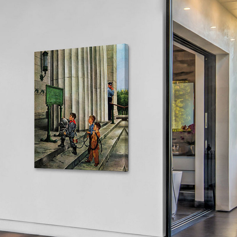 «Public Aquarium» par George Hughes, reproduction sur toile tendue, H 36 po x l 30 po